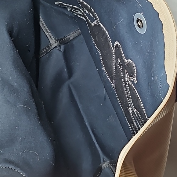 Longchamp racehorse Corduroy le pliage purse 2007 Rare Made in France w/dust bag - Picture 5 of 14